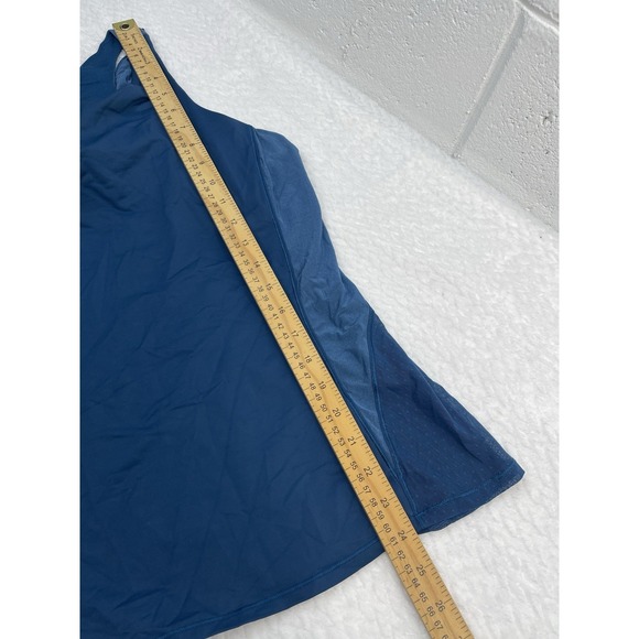 Lululemon Womens Mesh High Neck Racerback Active Tank Top Shelf Bra Blue Size 8 - Picture 5 of 6